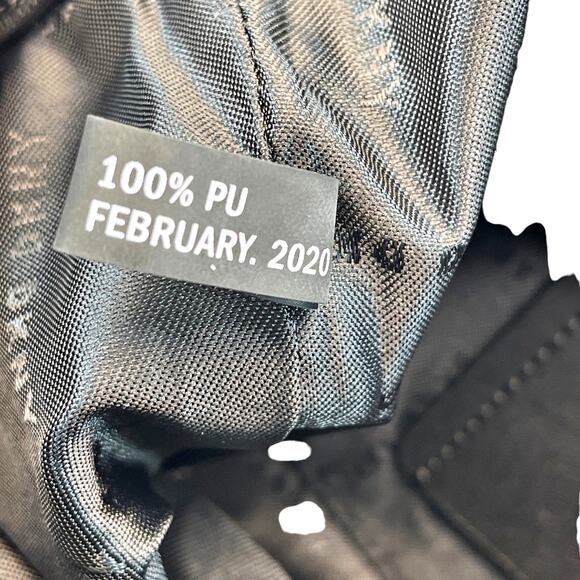 DKNY Drawstring Pouch Canvas Crossbody Bag Adjustable Strap Silver Chain - Picture 4 of 5